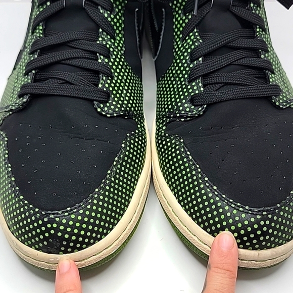 Jordans | 1 Retro High Chlorophyll green/black hi-top sneakers | MENS 14 - Picture 3 of 11